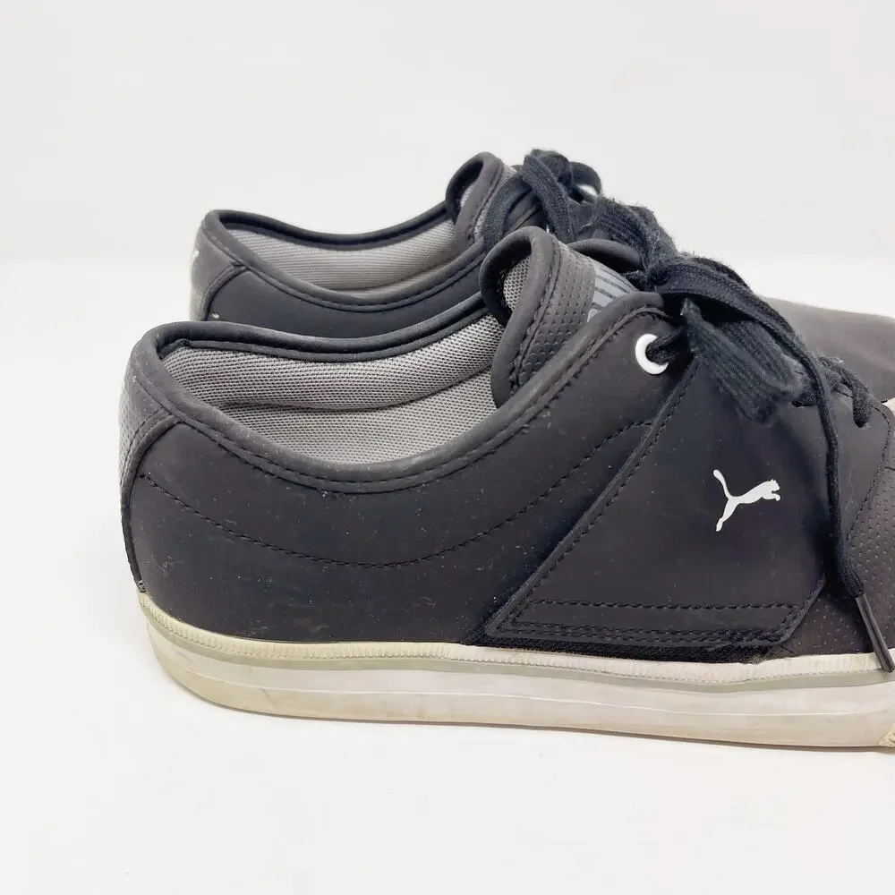 Puma Mens 10.5 Black El Ace Core Plus Sneakers Textured Lace Up Shoe Fashion - Picture 5 of 15